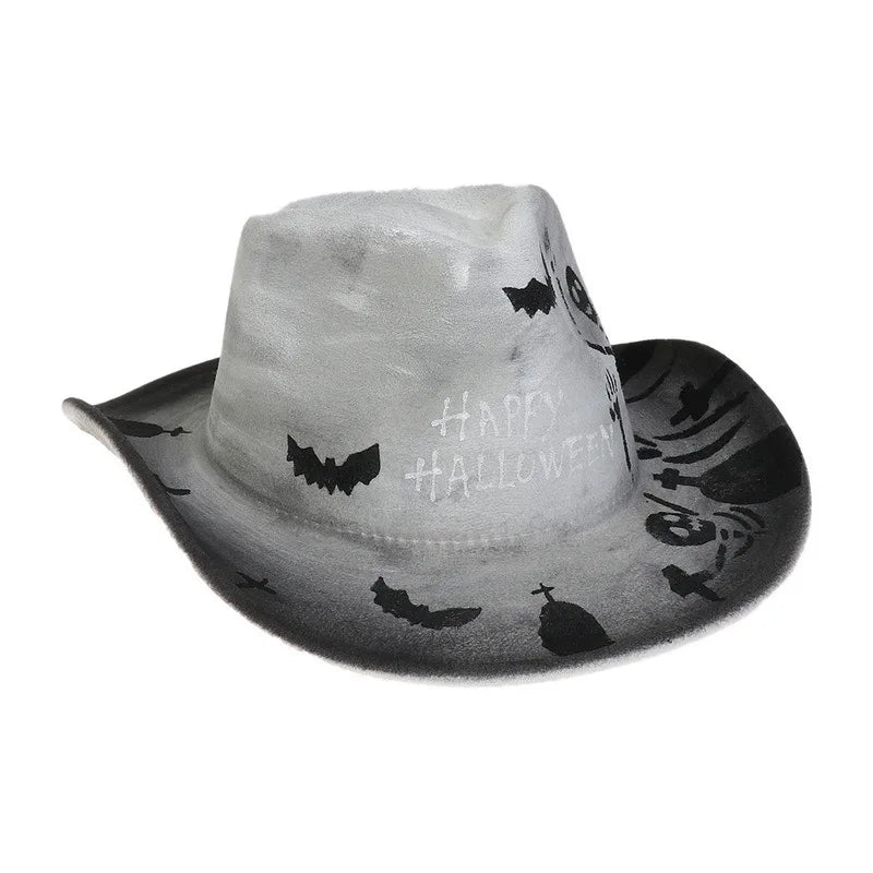 EtherealBe Halloween Cowboy Hat for Adults - Spooky Style