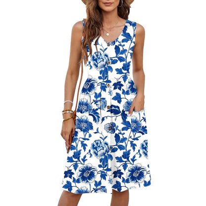 EtherealBe Sexy V Neck Midi Dress with Pockets