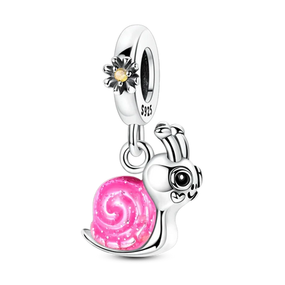 Original Charms Bead 925 Sterling Silver Inlaid Zirconium Animal Paper Crane Snail Pendants Fit Bracelet Jewelry Gift Marking