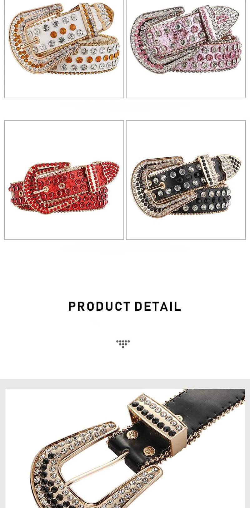 Luxury Designer Belts For Women With Gems Studded Waistband Gothic Black Western Style Fashion Buckle Pin Belt Female Hip Hop