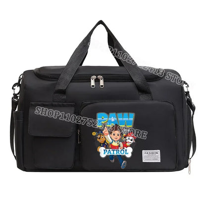 Paw Patrol Gym Bag Large Capacity Cute Cartoon Chase Skye Sports Tote Shoulder Bags Shoes Clothes Trip Excursion Packet Gifts
