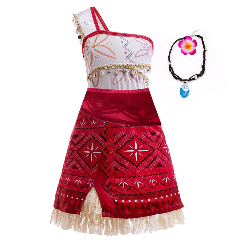 EtherealBe kids Moana 2 Halloween costume featuring vibrant dress and accessories for a fun celebration