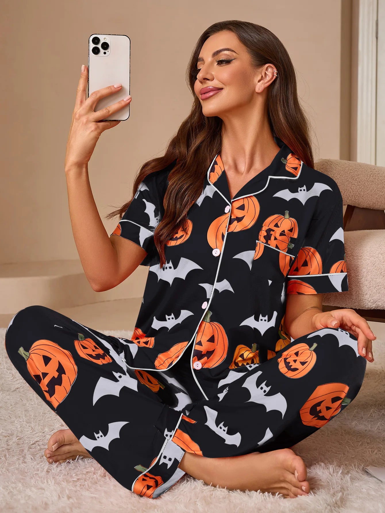 Women's Pajamas Set Pijama Pajama Sets Sleepwear Women's Home Clothes Woman Halloween Womens Suit Sleep Lounge Underwear