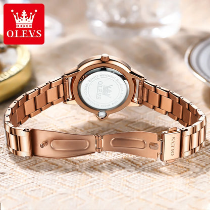 OLEVS 5588 Original Certification Women's Watches Love Expressing Watch Quartz Watch for Lady's Waterproof Date Dress Wristwatch