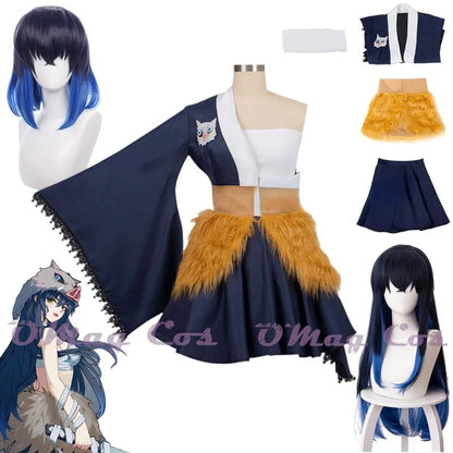 Anime Hashibira Inosuke Cosplay Halloween Costumes for Women Costumes Dress Play Clothing Uniform Vestido Suit Role