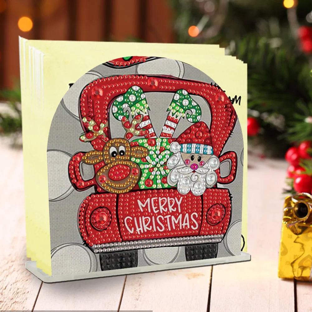 1 piece/set DIY Christmas Diamond Art Tissue holder Acrylic napkin holder Craft Home office table Christmas gift