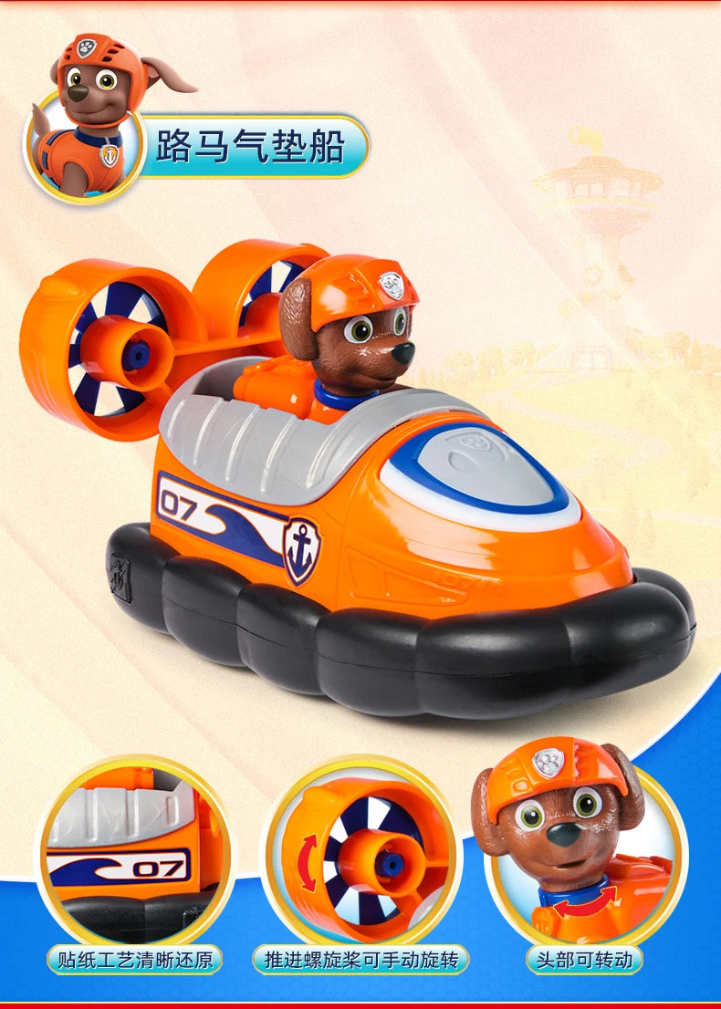 Original Paw Patrol Rex’s Dinosaur Rescue Vehicle with Collectible Action Figure Anime Doll Kids Toy Birthday Christmas Gift