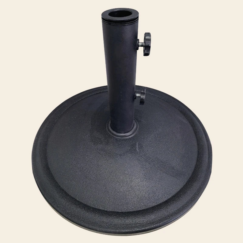 26LB Matte Black Round Umbrella Base for Patio Tables