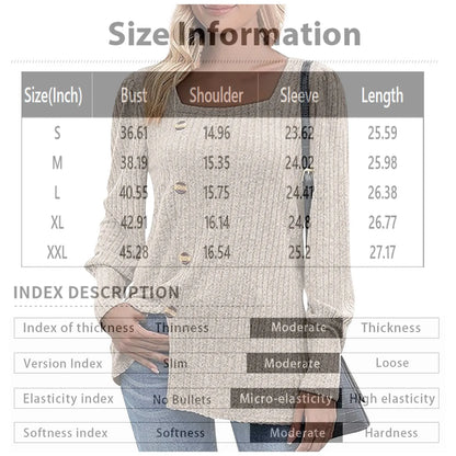Autumn Elegant Trendy Long Sleeve Comfortable Ladies Top Casual Women's Pullover Simple Design Daily Solid Color Dress up