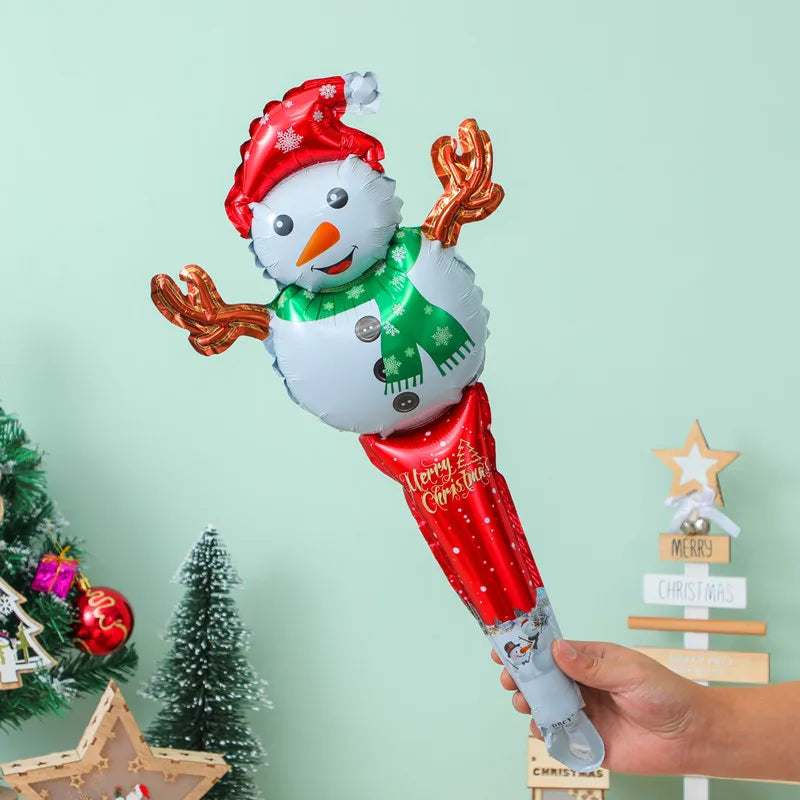 20pcs Merry Christmas Stick Aluminum Film Balloon Decoration Children's Christmas Gift 2026 Balloon
