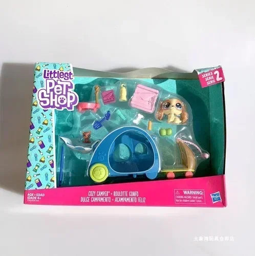 Original Hasbro Littlest Petshop Scenario Simulation Set Play House Mini Cute Animal Model Collection Toy Christmas Gift
