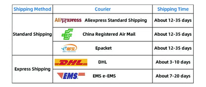 Shipping options table showing standard and express couriers with delivery times and pink cowgirl cosplay set for kids