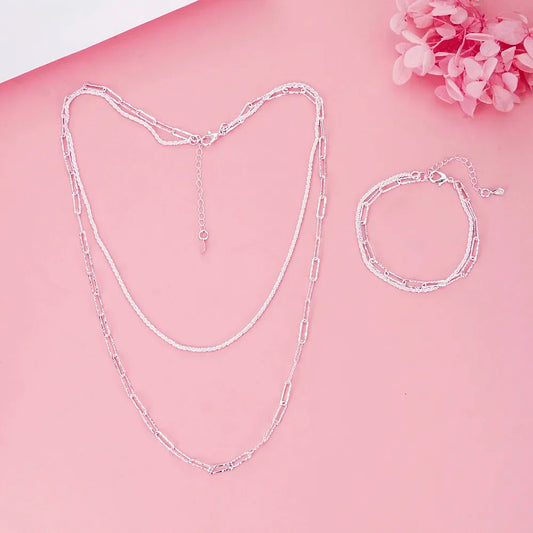 925 Sterling Silver Romantic Bracelet Necklaces For Women Fashion Designer Party Wedding Accessories Jewelry Sets Christmas Gift