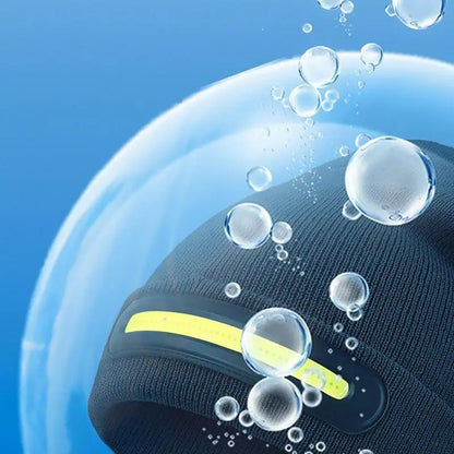 LED Beanie Hat Beanies Hat Night Scope USB Rechargeable Super Bright Warm Knitted Hat For Men Dad Husband Father