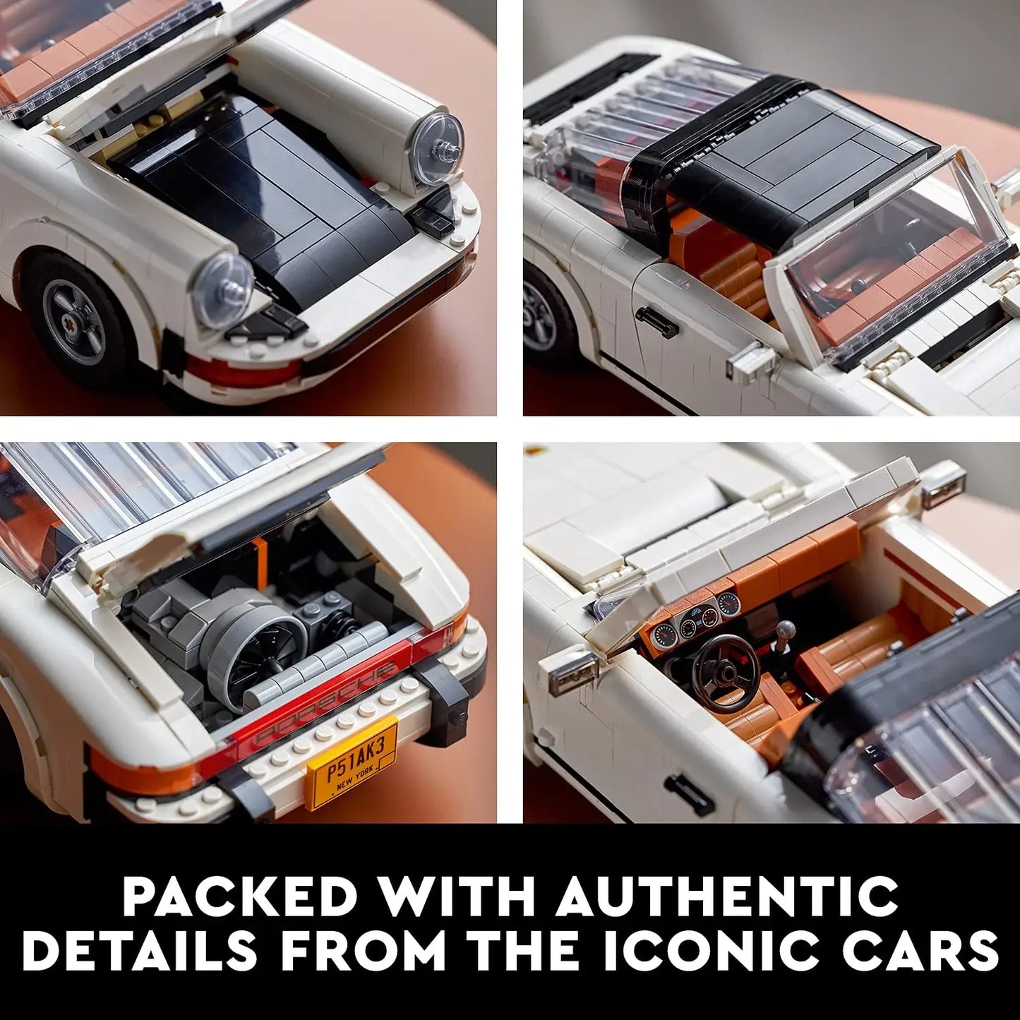 LEGO Icons Porsche 911 10295 Building Set, Collectible Turbo Targa, 2in1 Porsche Race Car Model Kit (1458 Pieces)