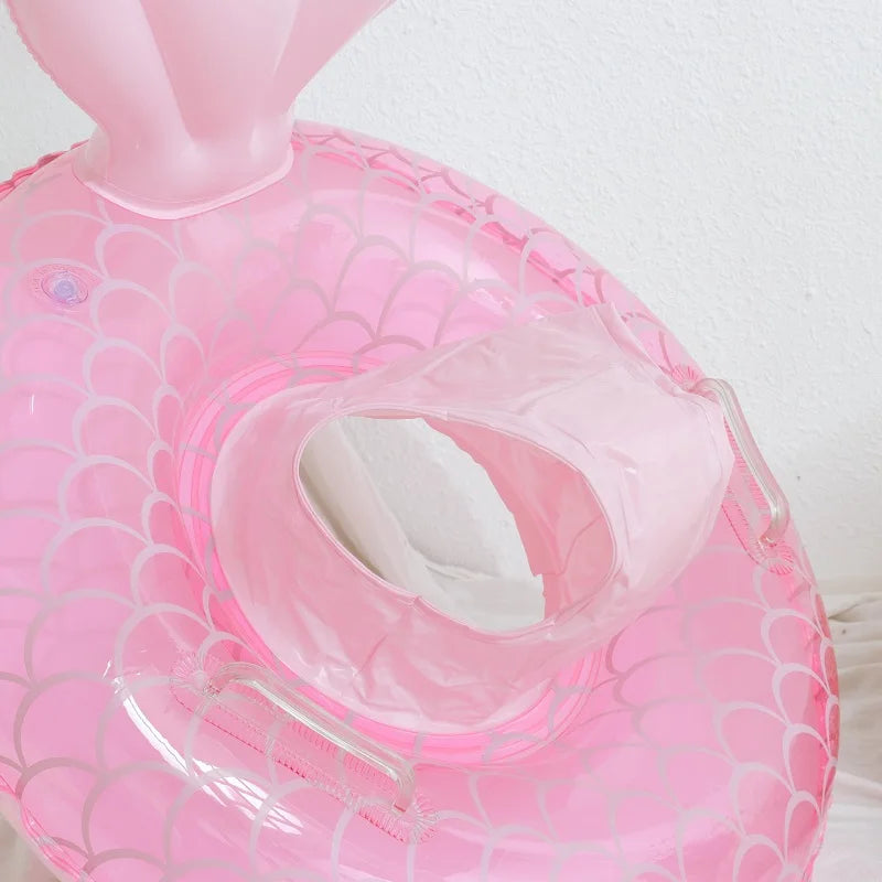 Rooxin Flamingo Swimming Circle Baby Infant Float Pool Swimming Ring With Sunshade Floating Seat Summer Beach Pool Party Toys