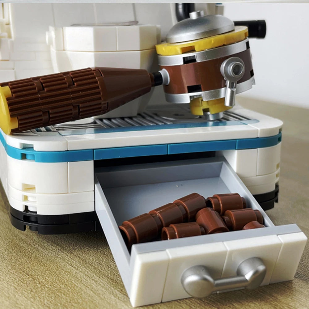 Retro Bread & Coffee Machine Building Block Set - Creative  Toy, Adult Simulation Model Coffee Gift, Unique Gift for Men & Women