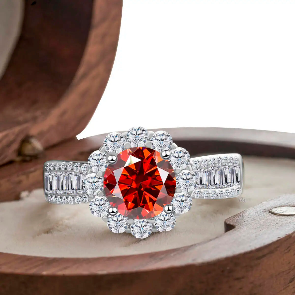 2 Carat Moissanite Ring D Color With Certificate 925 Sterling Silver Butterfly Flower Fairy Ring Engagement Gift Luxury Jewelry