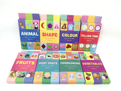 Montessori Alphabet Flashcards for Kids 3-14 Years, 36 Cards x 8 Themes, Educational Toys, Reading/Writing Learning Games Gift