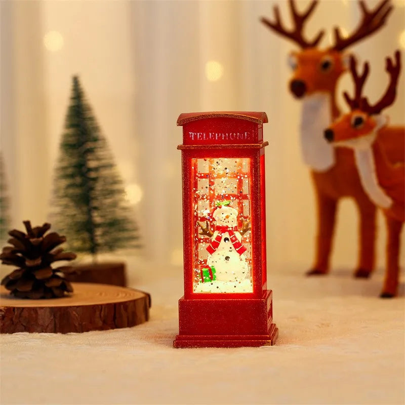Christmas LED Candle Lantern Decorative Holiday Light Creative Tabletop Decor for Kids Window Display Festive Home Decoration