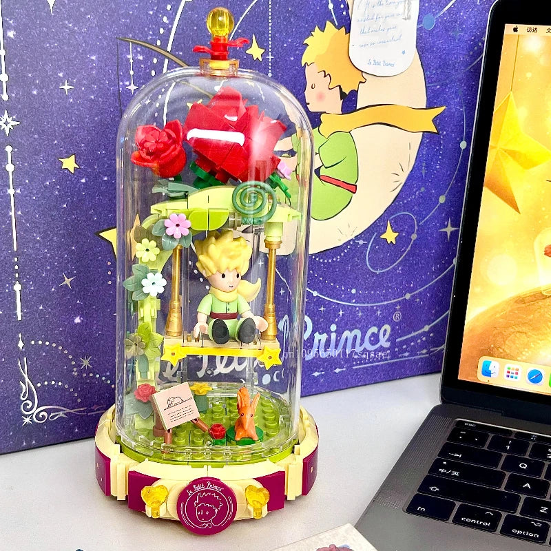 Le Petit Prince Building Blocks Rose Eternal Dream Scene Assembly Toys Model Ornaments Building Blocks Children Gifts