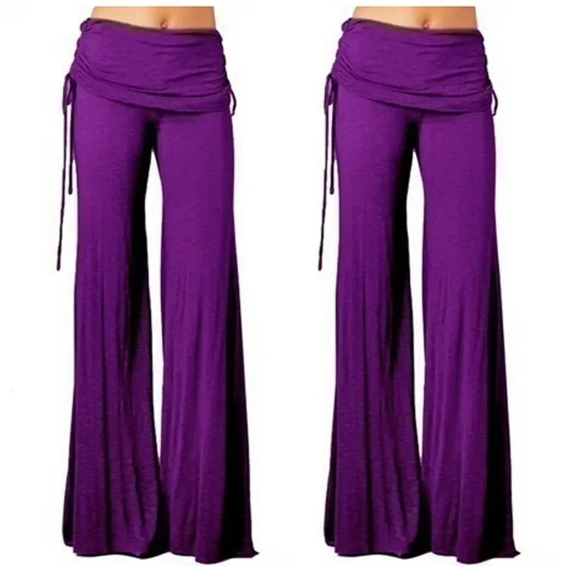 EtherealBe women's medieval cosplay pants in purple with a flowy design and adjustable waistband