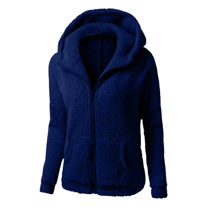 Plush Jacket Women Zip Up Hoodies Lightweight Fleece Lined Fall Winter Coats Comfy Warm Jackets Trendy Rain Jacket Coats