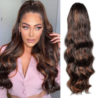 Ponytail Extension Claw Clip Hair Extensions Short Claw Ponytail Wavy Curly Clip In Ponytails Hairpiece for Women Christmas
