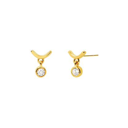 925 Sterling Silver Ear Needle Geometric Zircon Metal Earrings for women Shiny Crystal Luxury Small Stud Fashion Wedding Jewelry
