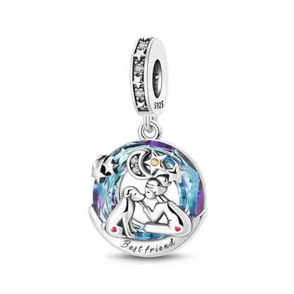 Original Charms Bead 925 Sterling Silver Inlaid Zirconium Animal Paper Crane Snail Pendants Fit Bracelet Jewelry Gift Marking