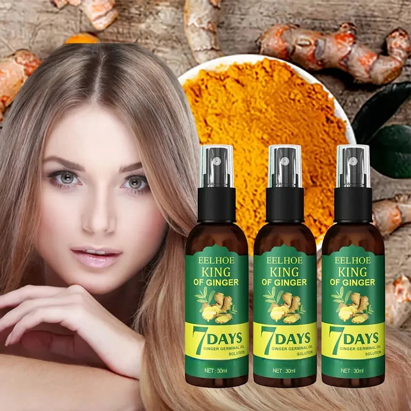 1/2/3pcs Ginger Hair Growth Serum Prevent Hair Loss Scalp Treatment Thicker Longer Hair for Accelerate Growth Massage Hair Oil