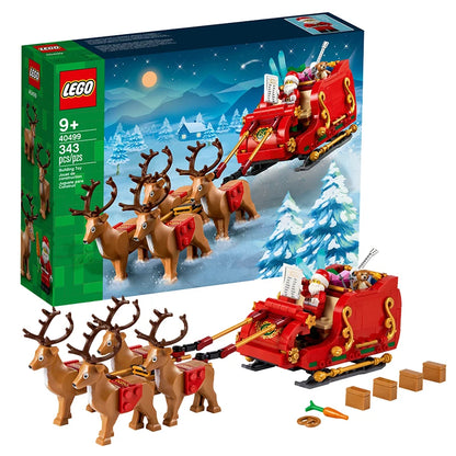 LEGO 40499 Santa's Reindeer Sled Vehicle for Boys and Girls - Educational Building Block Christmas Gift