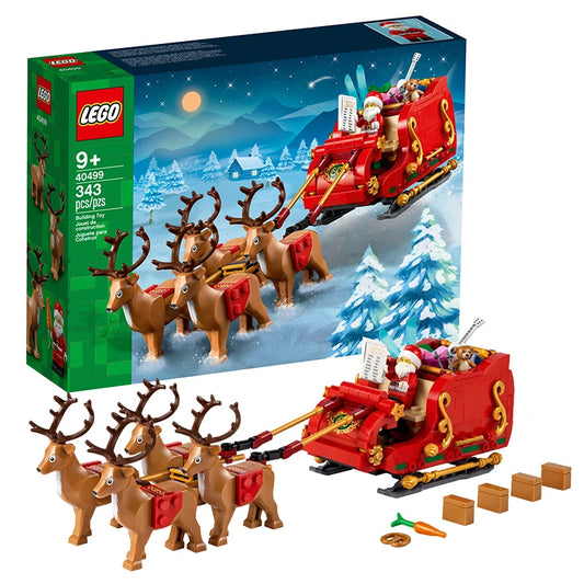 LEGO 40499 Santa's Reindeer Sled Vehicle for Boys and Girls - Educational Building Block Christmas Gift