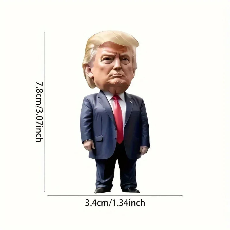 3-Piece Classic Style Trump-Inspired Acrylic Christmas Ornaments Car & Tree Hanging Decorations Perfect Festive Holiday Gift