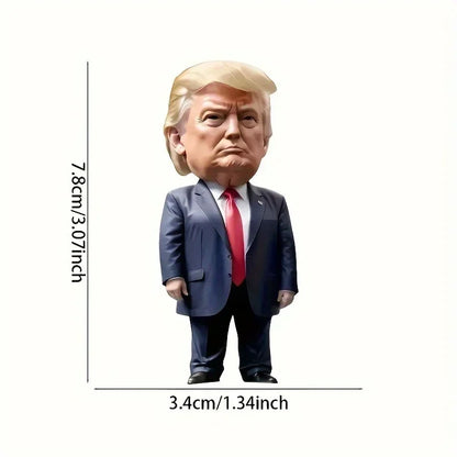 3-Piece Classic Style Trump-Inspired Acrylic Christmas Ornaments Car & Tree Hanging Decorations Perfect Festive Holiday Gift