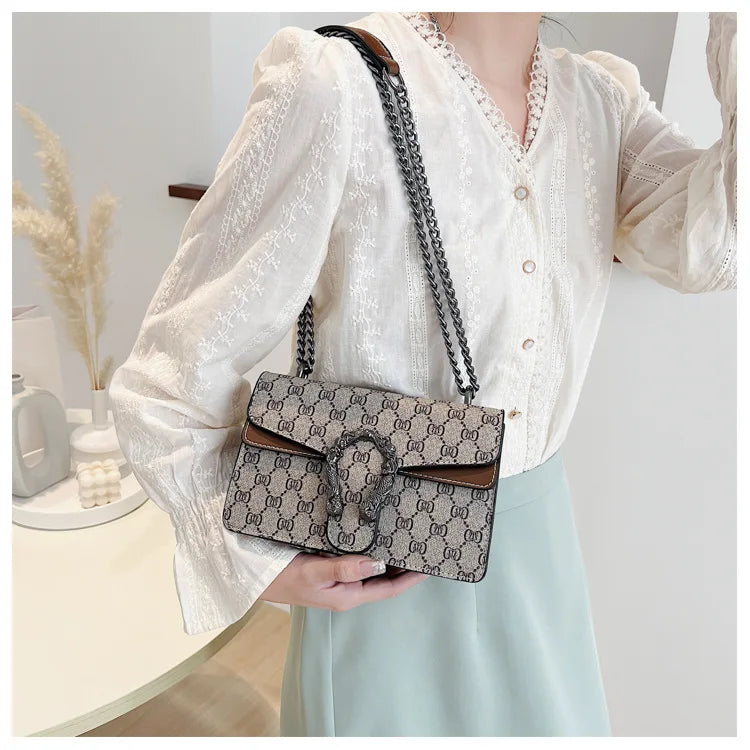 Fashion Popular Women's Bag Trend Brand Retro Chain Shoulder Bag High Quality Ladies Crossbody Bag Designer Luxury Handbag