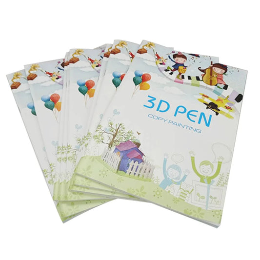 3D Printing Pen Drawing Book Reusable Colorful 22/40 Patterns Thick Paper Clear Plate Painting Template for 3D Pen Kid Gifts