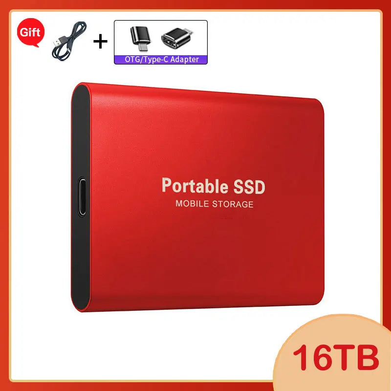 Lenovo 1TB External Hard Disk 2TB High-Speed Hard Drive USB3.1 Type-C Solid State Drive Storage Disks for Laptops/Desktop/Mac