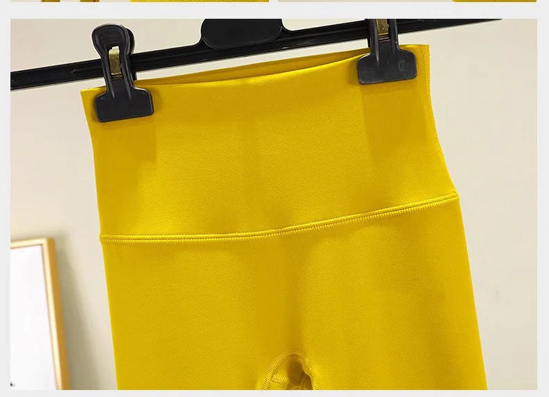 TRY TO BN Women's Tracksuit Yoga Sets Fitness Leggings Sports Bra Naked Sportwear Breathable Workout Two Pieces Suit Gym Clothes