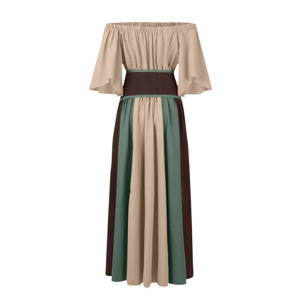 New Medieval Costume for Women Halloween Corset Gothic Renaissance Dress Plus Size Flare Sleeve Ball Gown Cosplay Clothes