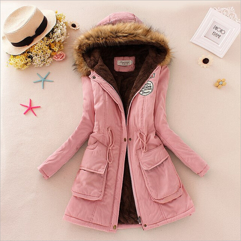 Winter Women's Coats Parka Streetwear Casual Coats Military Hooded Fur Coats Down Jackets Winter Coat Women  Jacket Women