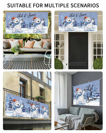 Christmas Snowflakes Decorate banners flags and commemorative days with 4 sizes to choose from customizable product patterns