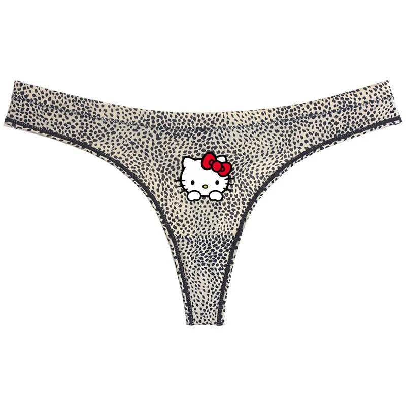 EtherealBe Hello Kitty Leopard Thong Underwear Set