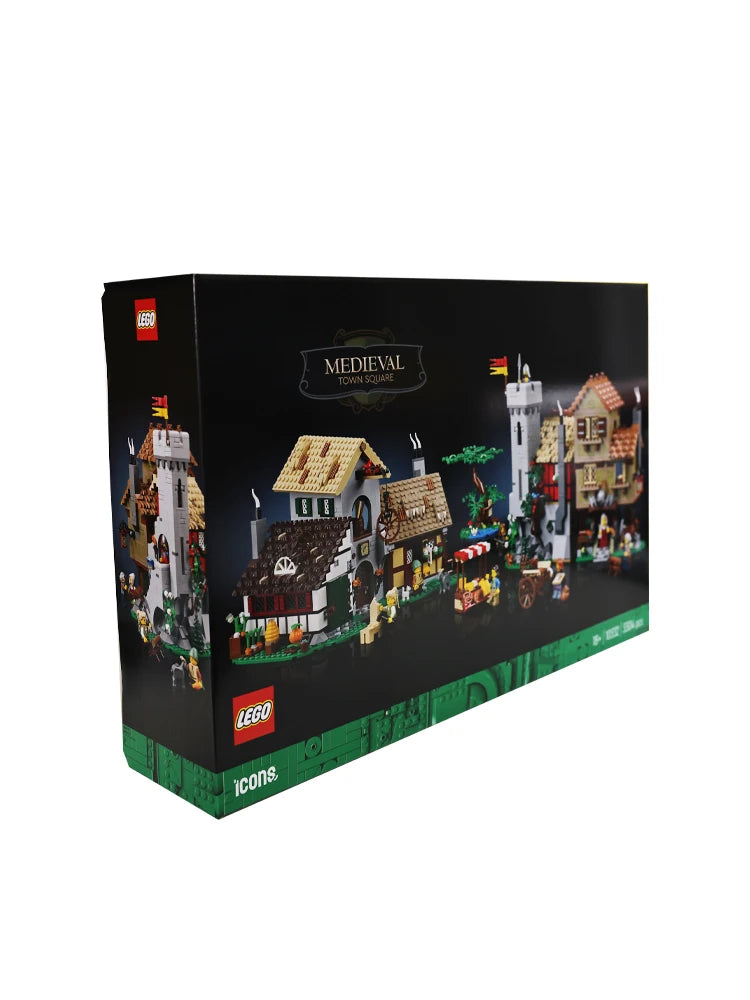 LEGO 10332 Medieval Town Square Icon Series Puzzle Blocks Children's Toy Gift, Compatible with Icons Building Set