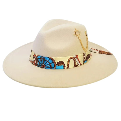 Fashion Fedoras Homburg Panama Hat Exotic Maillard for Women Men Photo Props Western for Men Women Unisex Wear Headwear