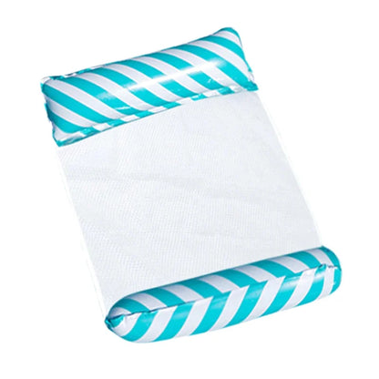 Foldable Floating Water Hammock Float Lounger Inflatable Pool Mat Floating Bed Chair Swimming Air Mattress Pool Accessories