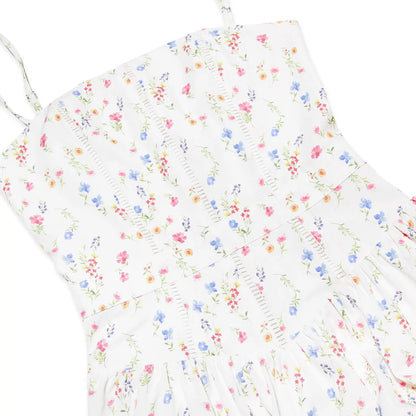 Mingmingxi Summer Floral Print Dress Elegant 2025 New Arrivals Spaghetti Strap Flare Dress Maxi Holiday Party Dresses Women