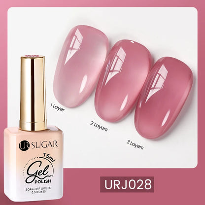 UR SUGAR 15ml Champagne Gold Sliver Reflective Glitter Gel Nail Polish Varnish Semi Permanent Soak Off UV Gel For Manicure Art