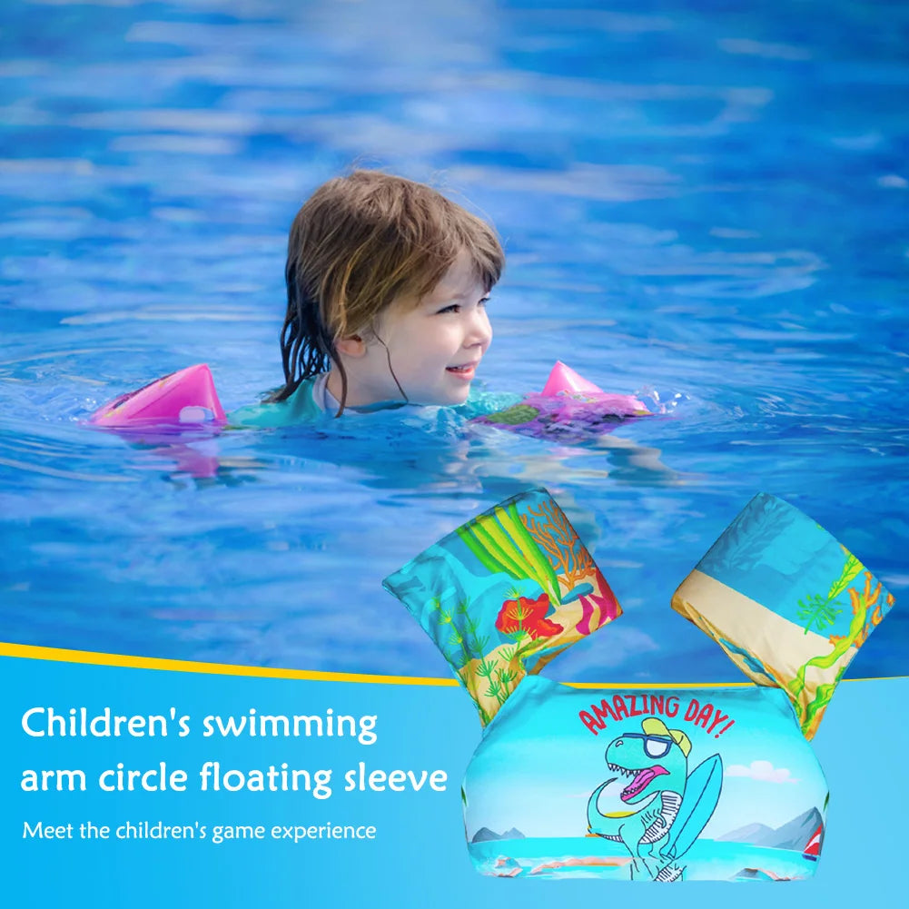 Baby Float Cartoon Arm Sleeve Life Jacket Swimsuit Foam Safety Swimming Training Floating Pool Float Swimming Ring Children Swim