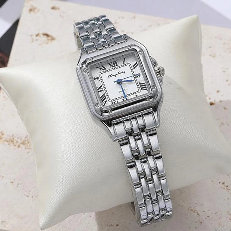 MAYZHISU Luxury Women's Watches Classic Brand Square Ladies Quartz Wristwatches Alloy Strap Business Female Clock Bracelet watch